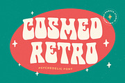 Cosmed Retro - Psychedelic Font, a Serif Font by HansCo Studio (Thumbnail 1 of 9)