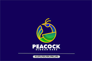 Peacock gradient colorful logo, a Branding & Logo Template by Bayuktx