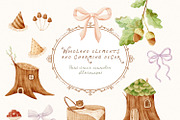 Charming meadow - woodland clipart, a Decorative Illustration by polikarpovaart (Thumbnail 10 of 30)
