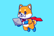 Cute Shiba Inu Dog Super Hero, an Animal Illustration by Catalyst Labs (Thumbnail 1 of 3)