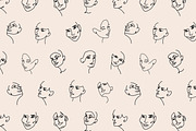 Abstract line faces seamless pattern, a Pattern Graphic by PaperTrident (Thumbnail 4 of 11)