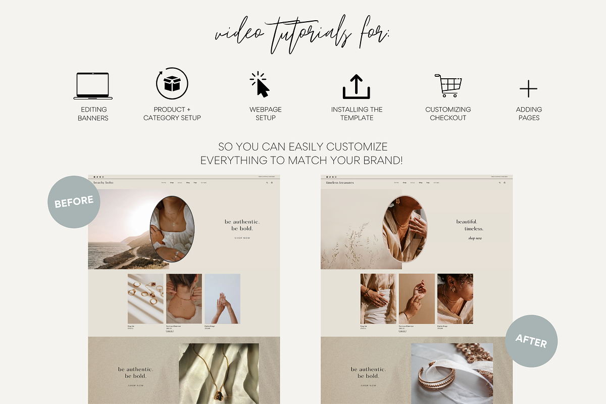 Boho Shopify Theme | Beachy Boho, a Templates & Theme by Easy Website Themes (Photo 7 of 8)