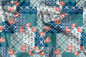 Rose Patchwork Floral Pattern