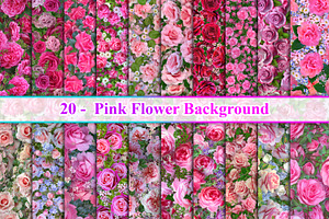 Pink Flower Background, a Background Photo by Digital Studio