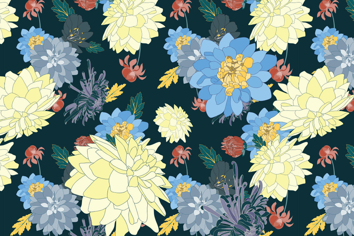 Botanical Seamless Vector, a Pattern Graphic by Ania Illustration (Photo 4 of 9)