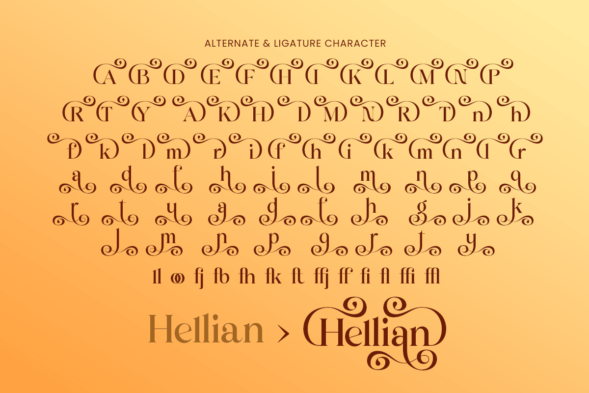 Hellian - Modern Lavish Luxury Font, a Serif Font by Sensatype (Photo 13 of 13)