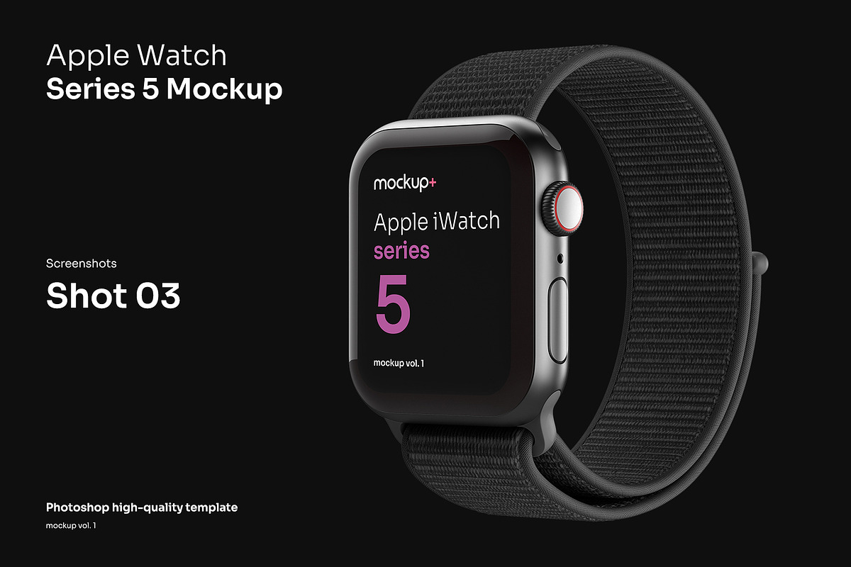 Apple Watch Series 5 Mockup, a Product Mockup by Mockup+ (Photo 4 of 7)