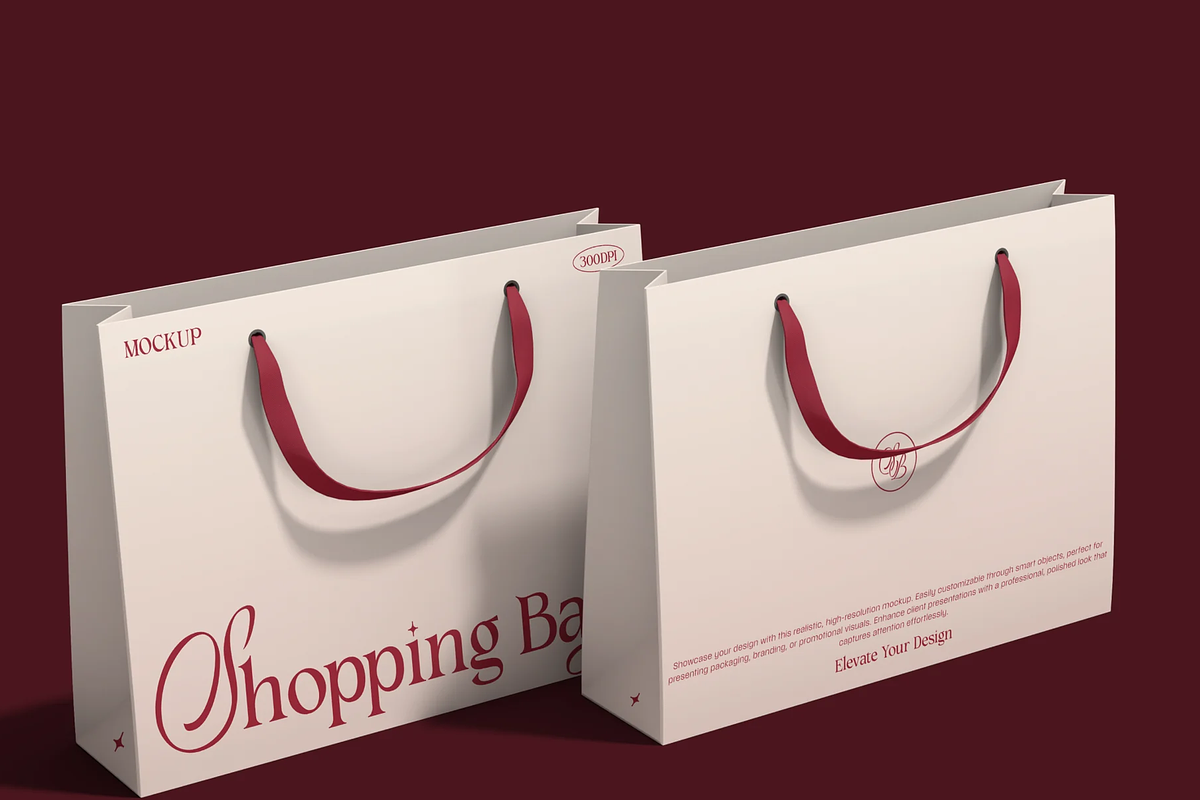 Luxury Shopping Bag Mockup, a Product Mockup by graphicsauce (Photo 1 of 4)