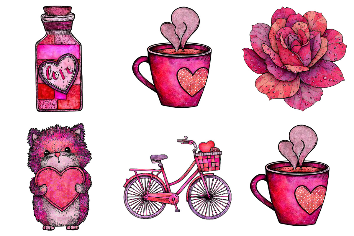 Watercolor Valentine Clipart, a Graphic by CitraGraphics (Photo 2 of 4)