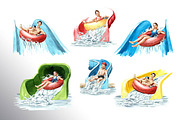 Water Park. Watercolor collection, a Person Illustration by Daria Ustiugova (Thumbnail 9 of 14)