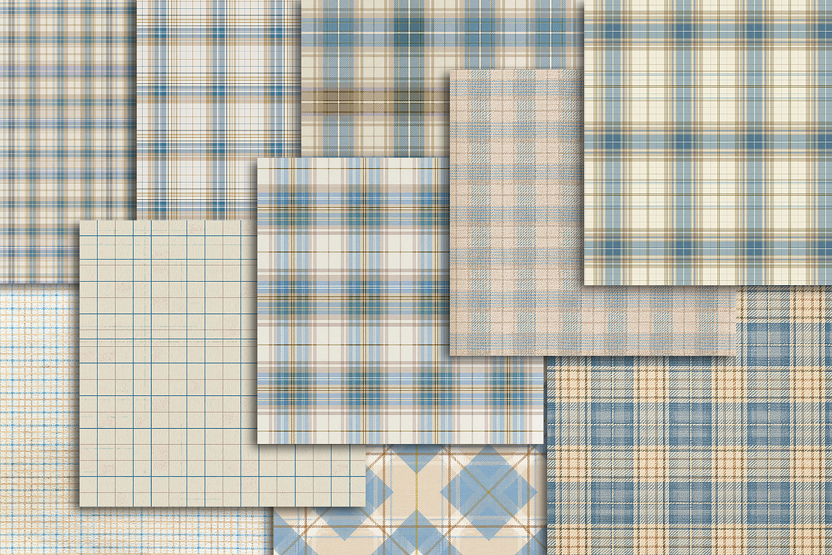 Pastel Plaid Scrapbook Paper Pack, a Pattern Graphic by Area (Photo 8 of 31)