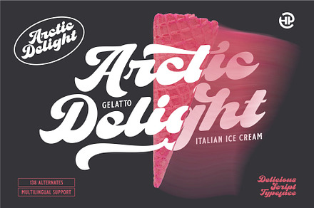 ARCTIC DELIGHT, a Script Font by Havinkpen
