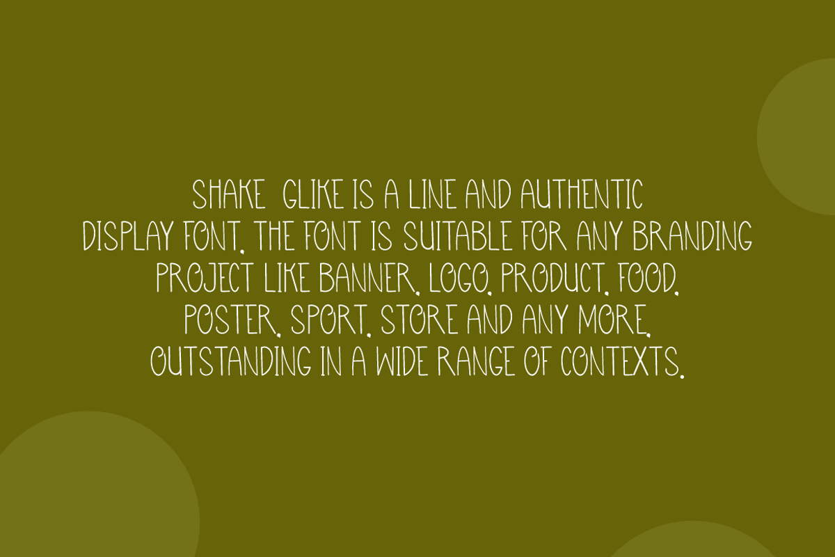 Shake Glike Font, a Sans Serif Font by QR Design Studio (Photo 4 of 6)