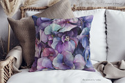 Watercolor violet Hydrangea painting, an Illustration by Khrys.art (Thumbnail 8 of 8)