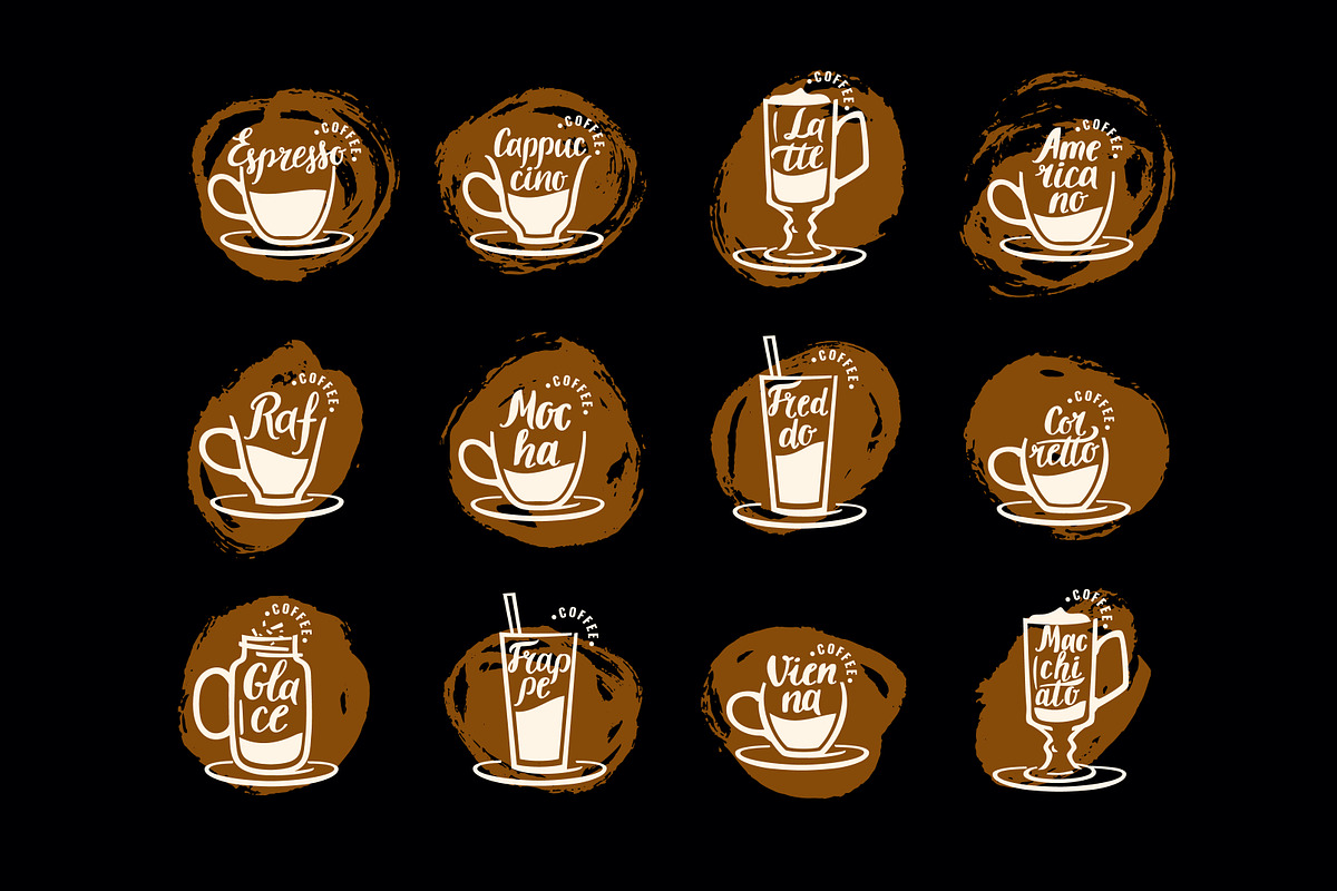Coffee drinks illustration, a Food Illustration by alekseiderin (Photo 4 of 5)