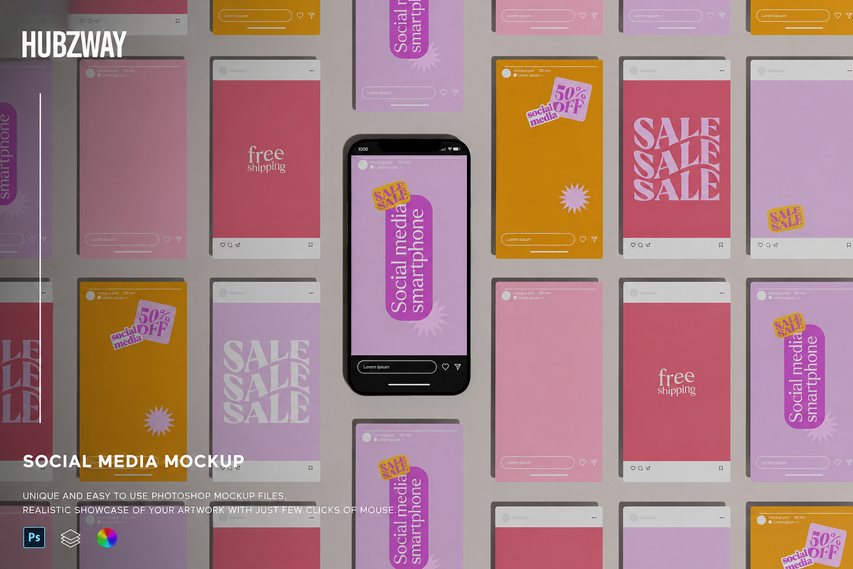 Social Media Stories Layout Mockup, an Android Mockup by Hubzway (Photo 1 of 2)