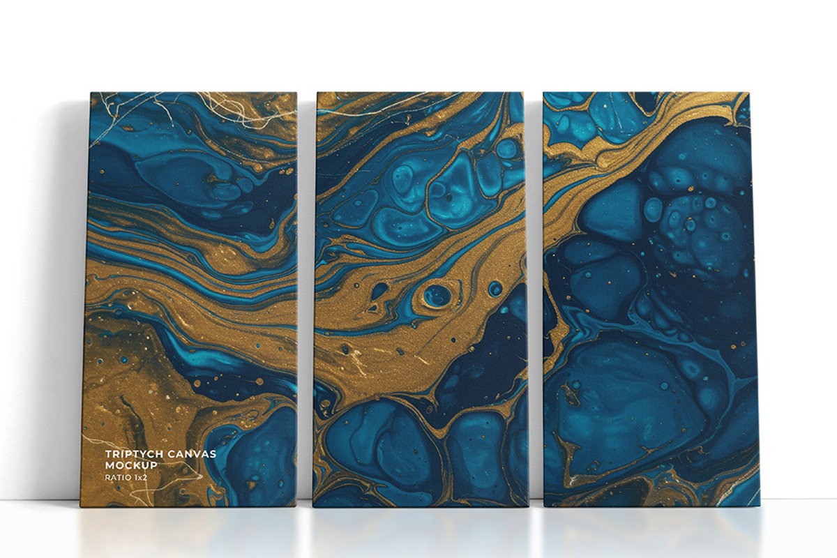 Triptych Canvas Mockup - Ratio 1x2, a Merchandise Mockup by Mockups by Carlos Viloria (Photo 3 of 5)