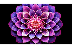 symbol mandala flower ai generated, a Nature Photo by pikepicture