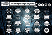 20 Vintage Badge Templates, a Branding & Logo Template by KAZ by IanMikraz Studio (Thumbnail 3 of 5)