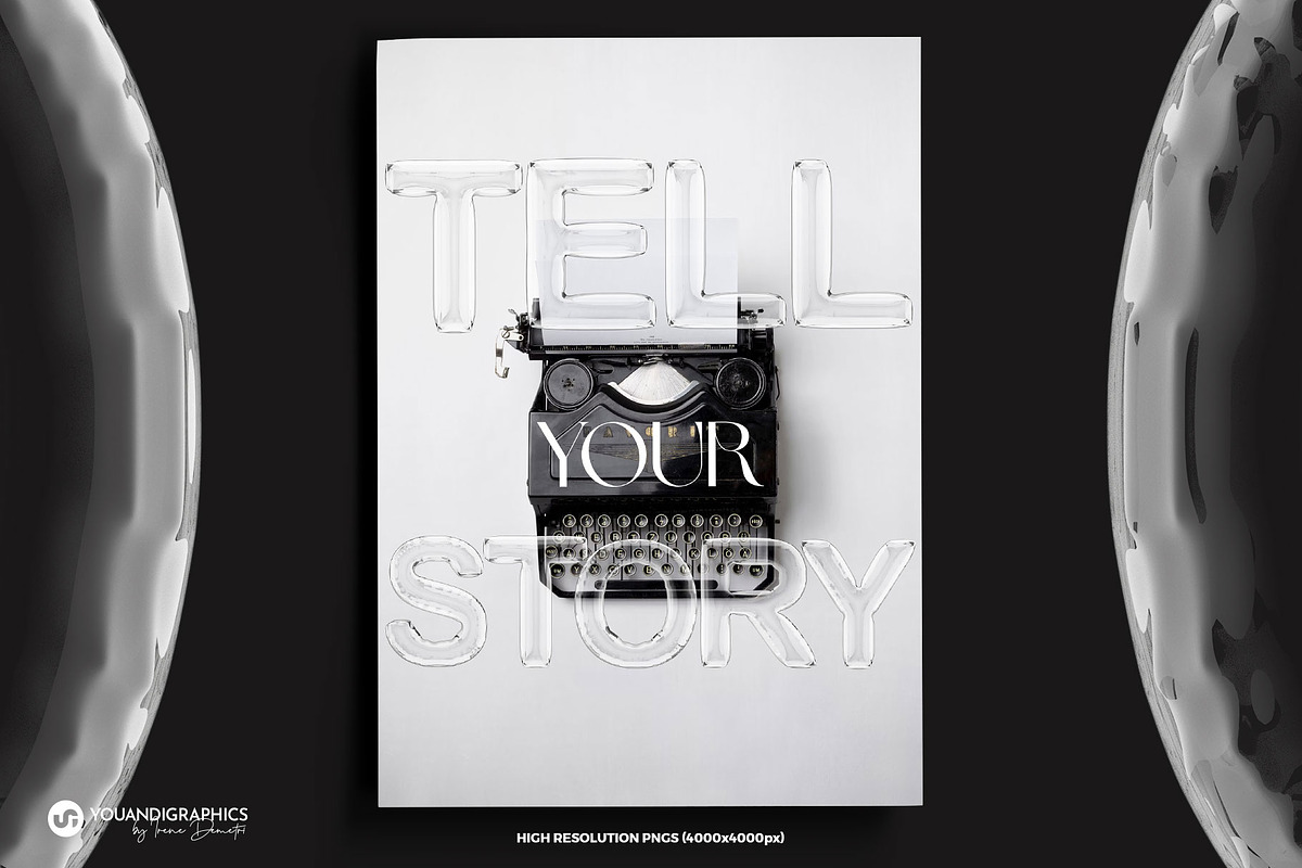Airy 3D Lettering Set, a Graphic by Youandigraphics (Photo 3 of 13)