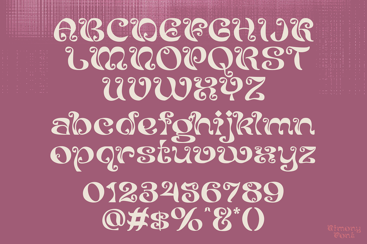 Kimony Display Font, a Font by madeDeduk (Photo 4 of 10)