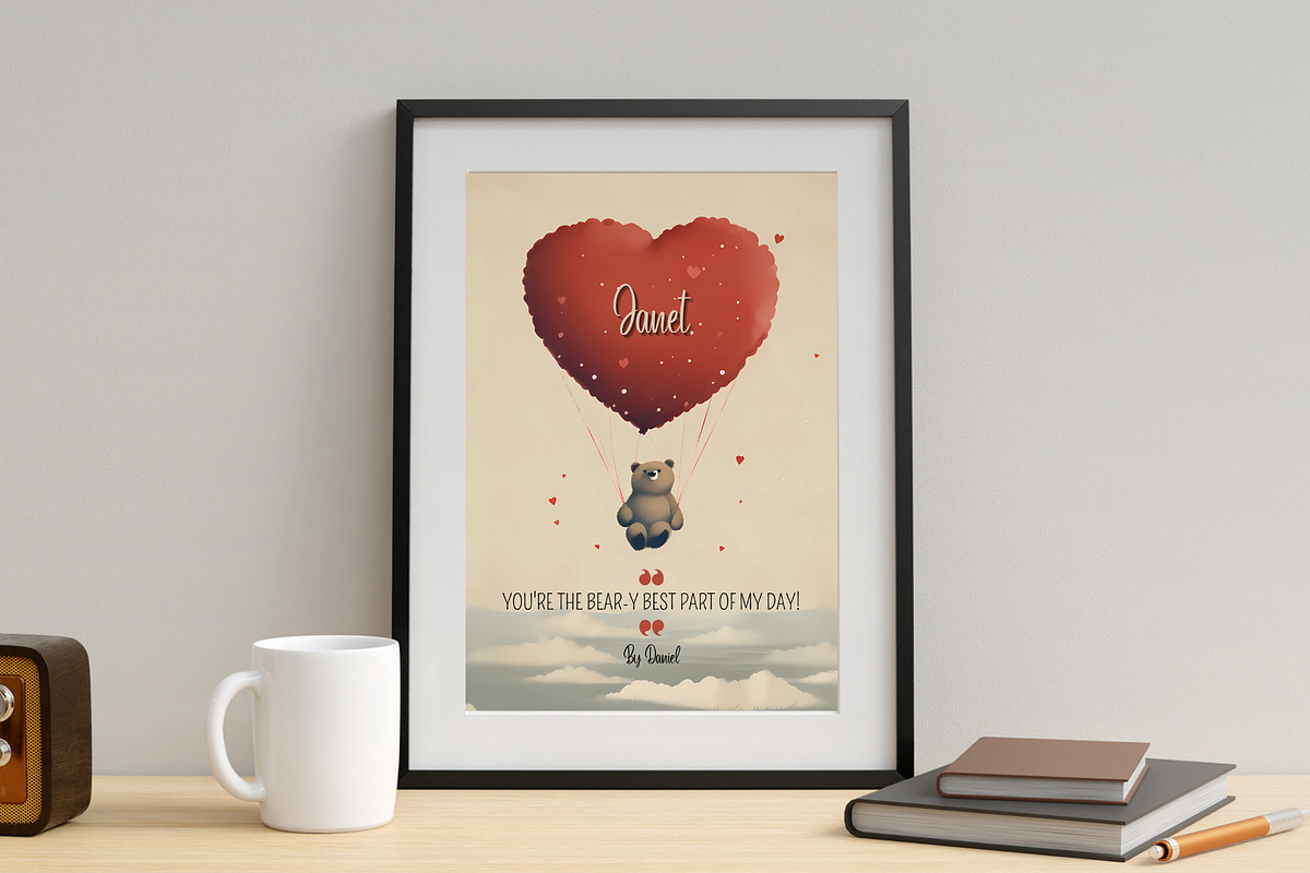 3 Editable Canva Valentine Posters, a Poster Template by The Dark Matter Art (Photo 5 of 6)