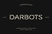 Darbots - Modern Stencil Sans Serif, a Sans Serif Font by Craft Supply Co. (Thumbnail 10 of 10)