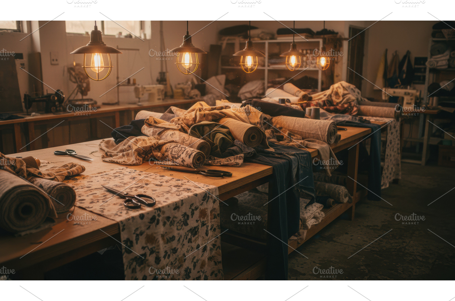 A warm workshop interior filled with, a Background Photo by Igor Tichonow