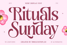 Rituals Sunday Serif Display Font