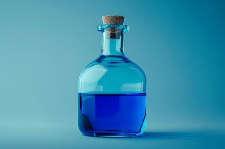 A charming glass bottle with a cork, a Photo by Tanuart