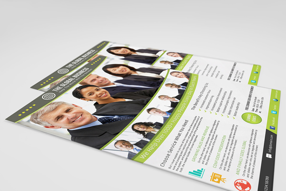 Global Business Flyer Template, a Flyer Template by Affantjie Photowork (Photo 3 of 4)