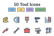 Tools & Equipment flat landing icons, an Icon by EpicShop (Thumbnail 1 of 3)