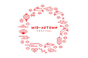 Mid-Autumn Festival., a Decorative Illustration by Modern vector