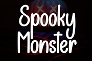 Spooky Monster | Script Font, a Script Font by Scratchones (Thumbnail 1 of 8)