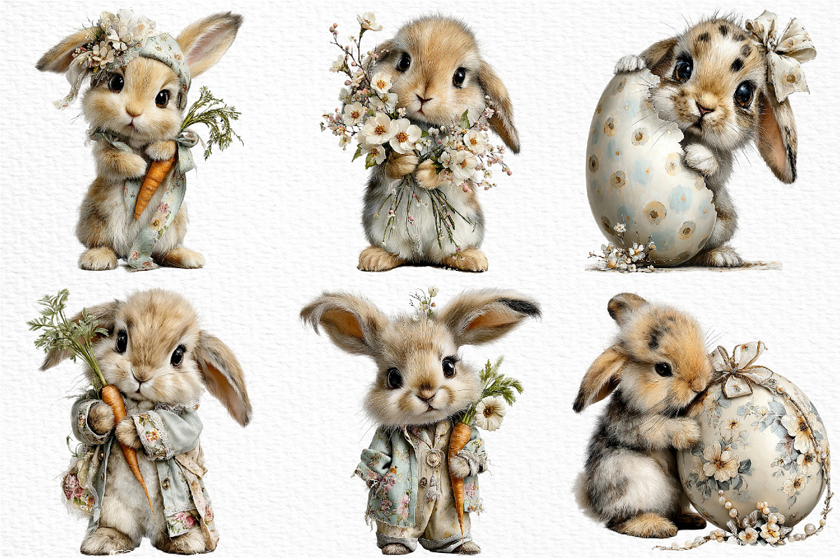 Whimsical Easter Clipart Png, an Illustration by Craft Nest (Photo 5 of 11)