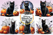 Halloween Black Cat Sublimation, a Seasonal Illustration by Craft Nest (Thumbnail 1 of 4)