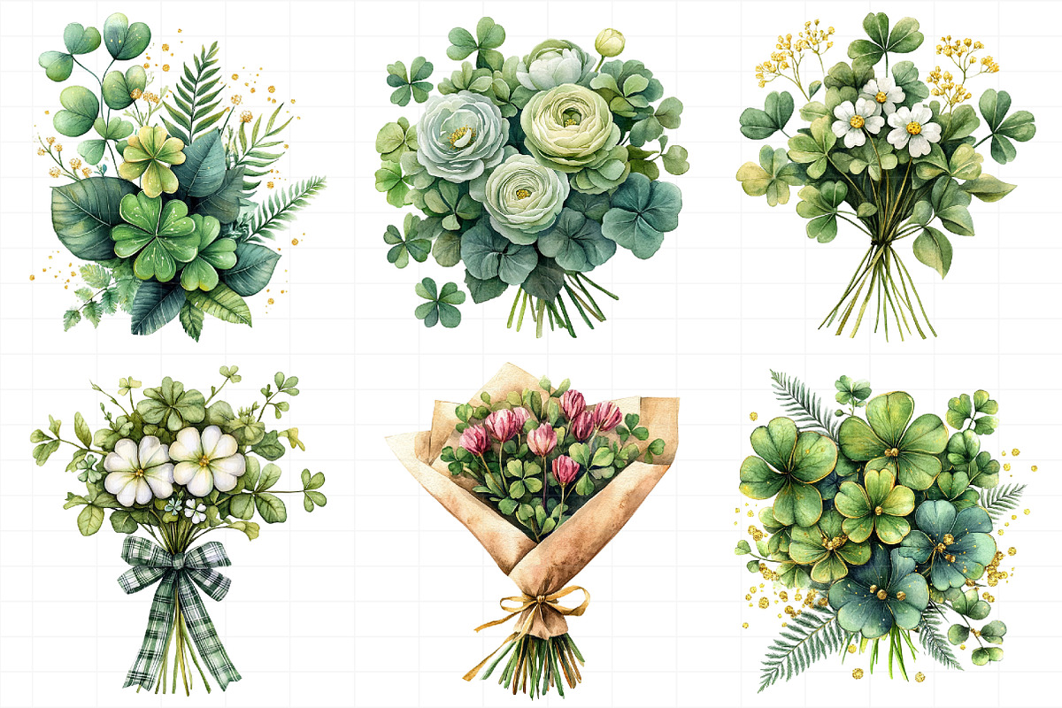 Saint Patrick’s Day Bouquet Clipart, an Illustration by Daily.Designs (Photo 7 of 8)