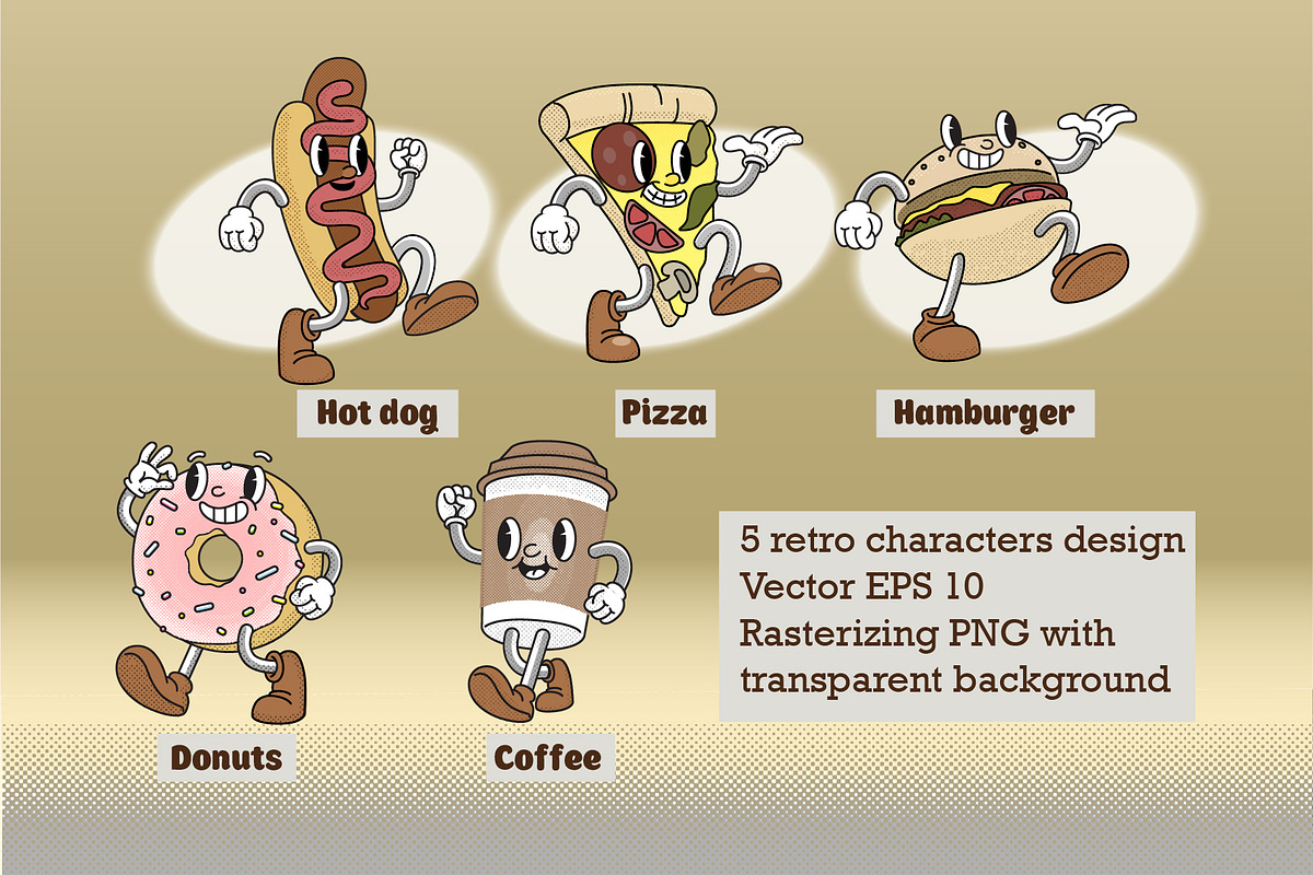 Retro Cartoon Character design, a Food Illustration by Infinity Creativity (Photo 2 of 3)