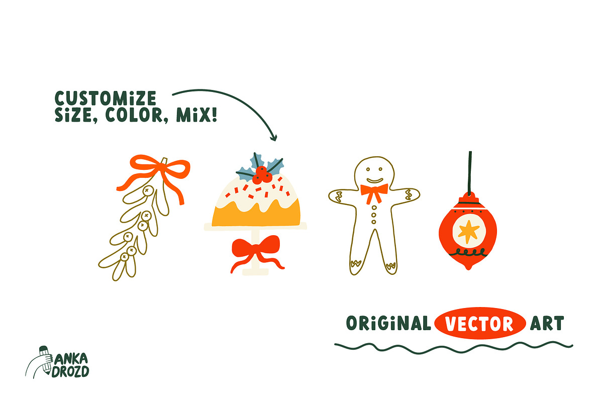 Christmas Advent Calendar Elements, an Object Graphic by AnkaDrozd (Photo 6 of 7)
