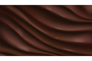 Brown silk fabric or liquid, an Illustration by art PVP - market