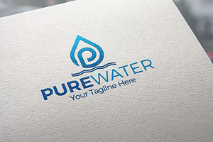 Pure Water Drop Logo