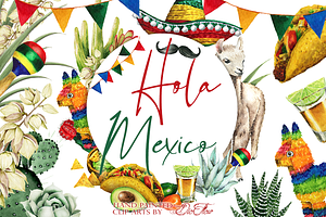 Mexico Watercolor Illustration