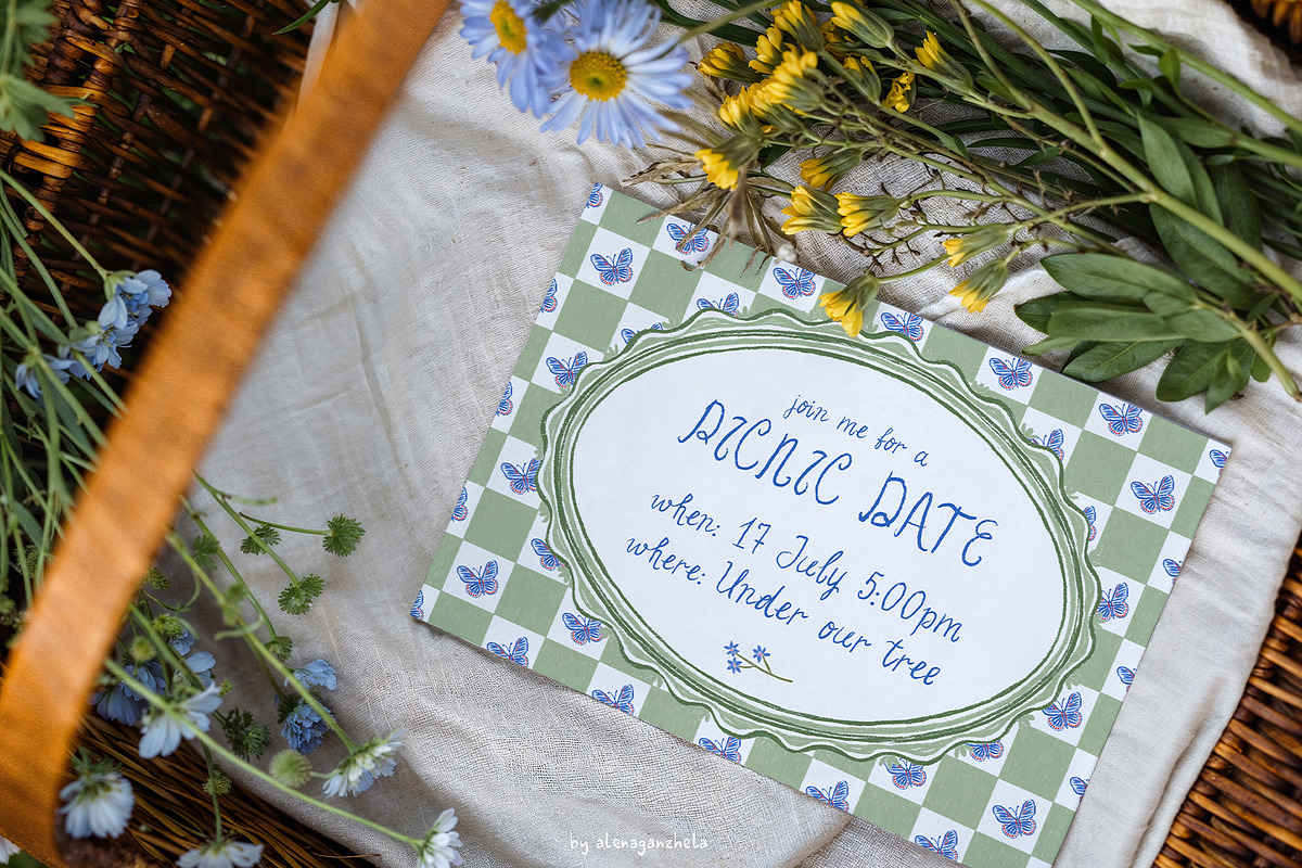 Picnic time - whimsy summer patterns, a Pattern Graphic by alenaganzhela (Photo 4 of 16)