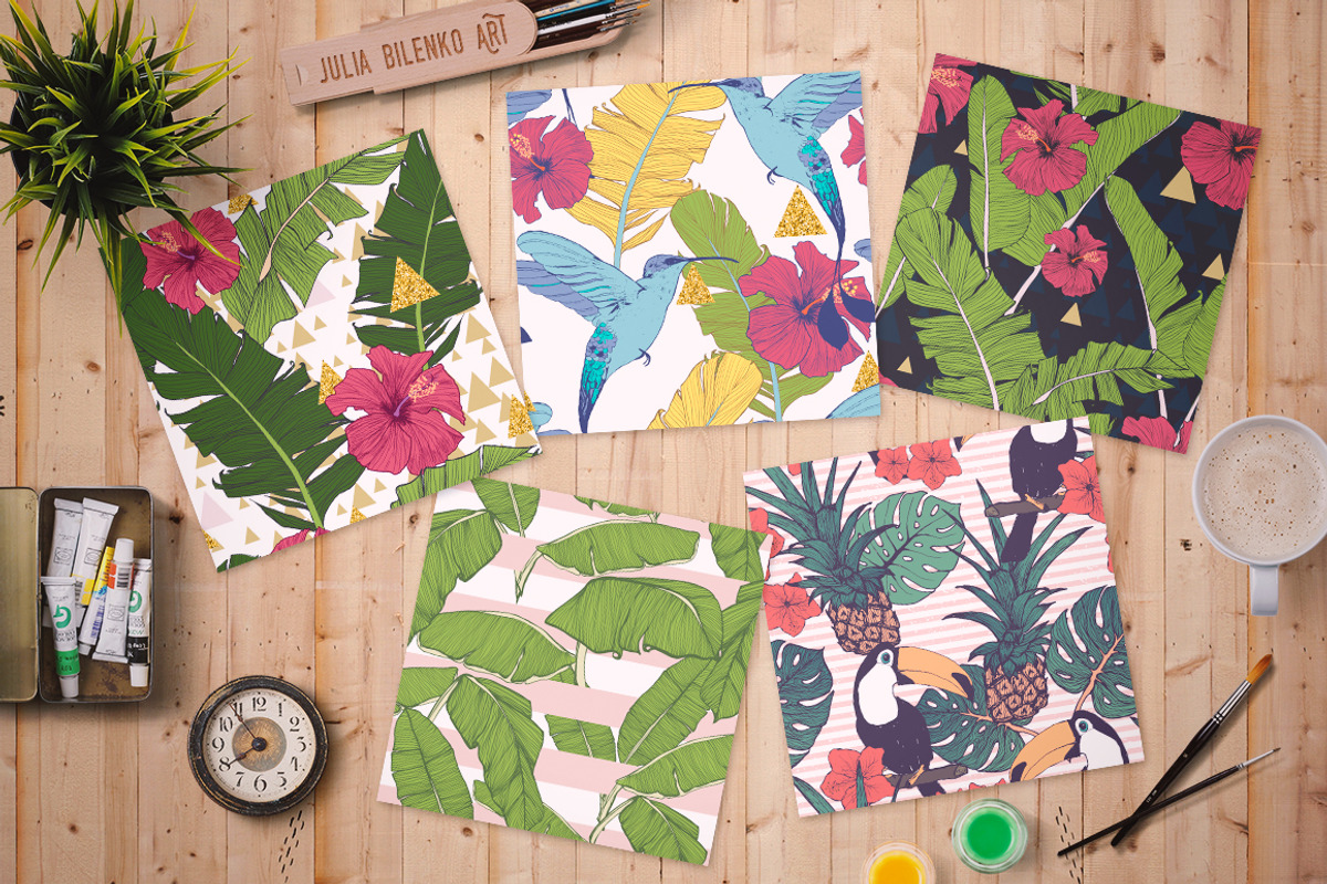 Summer patterns, a Pattern Graphic by Julia Bilenko