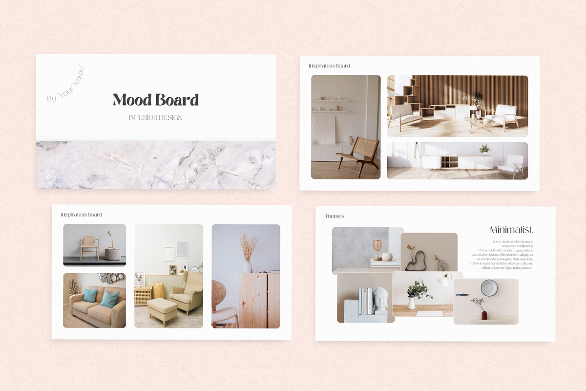 Modern Interior Design Mood Board, a Templates & Theme by PittaFinePrint (Photo 3 of 7)