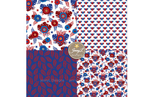 4th Of July SEAMLESS Digital Papers