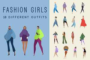 Fashion girls character