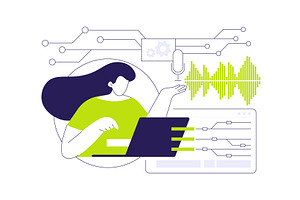 Computational linguist abstract, a Technology Illustration by Visual Generation