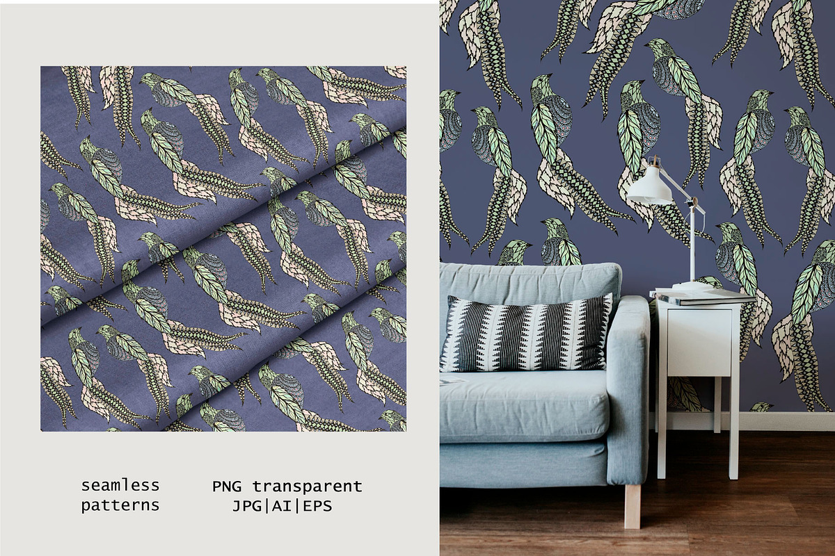 Bird of paradise collection, a Pattern Graphic by Polanika (Photo 2 of 8)