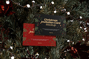 Christmas Invitation Card Mockup, a Merchandise Mockup by Rielismee (Thumbnail 2 of 5)
